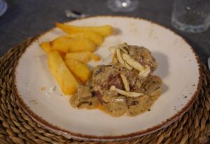 Solomillo en salsa de setas